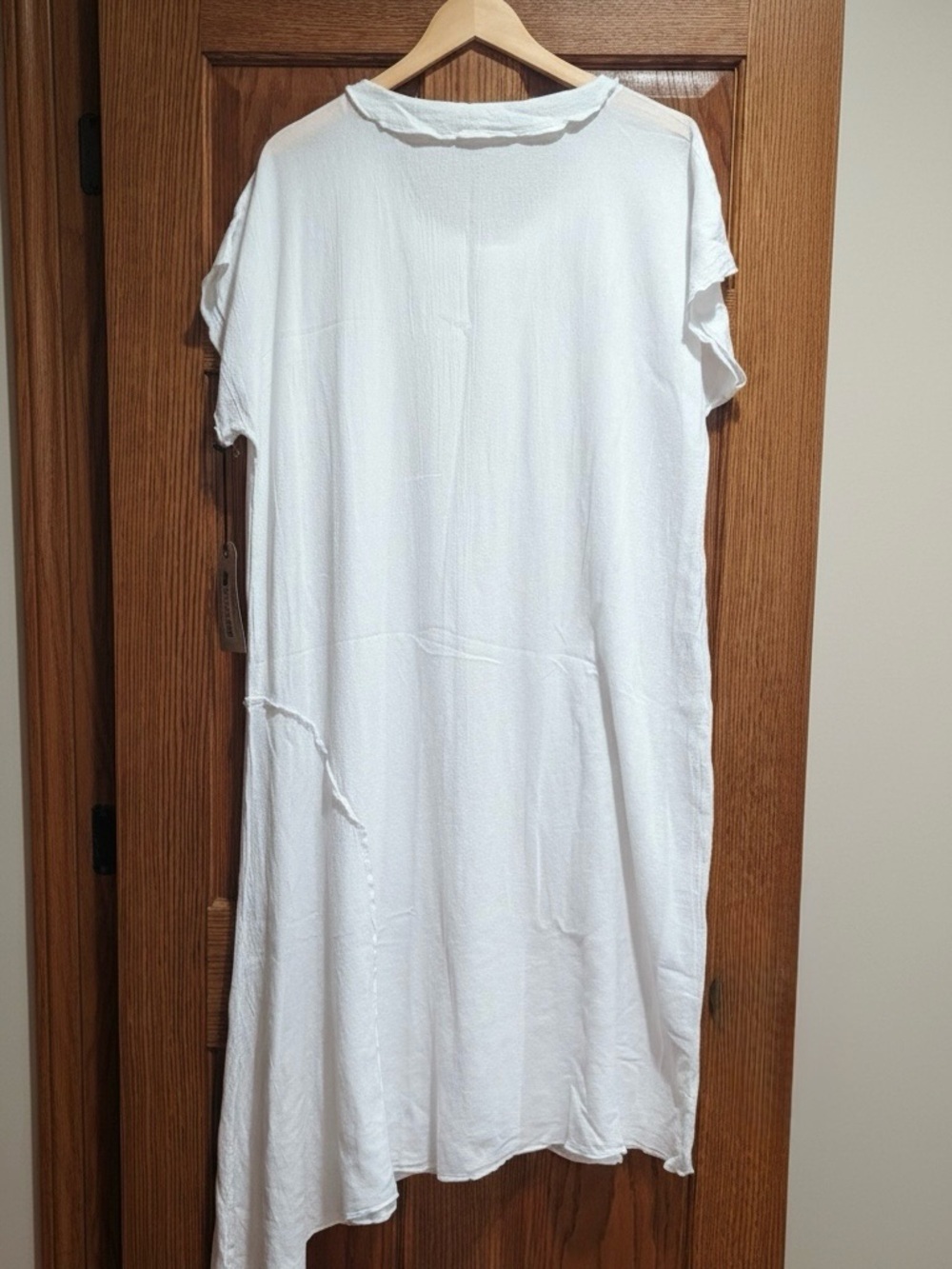 Oh My Gauze Liz Snow White Cotton Gauze Dress Size 2 Small NWT Lagenlook Boho - Picture 10 of 11